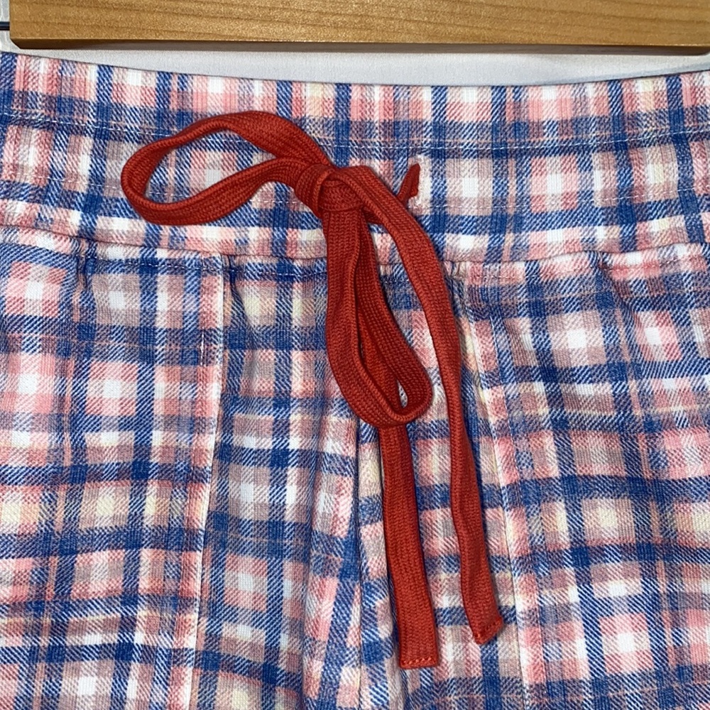 Anthropologie Kachel high waist blue white and pink plaid shorts size S NWT - Picture 5 of 15